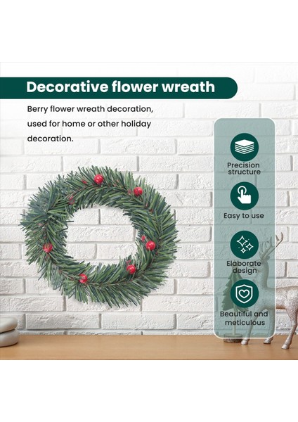 8 Pcs Holly Berry Mum Yüzüğü Küçük Yapay Kırmızı Meyveler Çam Iğneleri Çelenk Noel Çelenk Süsler Dekor (Yurt Dışından) indirimleri