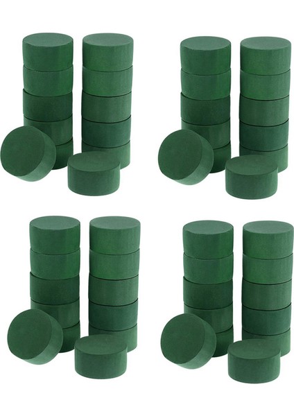 40PCS Düğün Koridoru Dıy Craft Çiçek Düzenlemesi Su Emici Ev Bahçe Yeşil Çiçek Köpüğü Taze Tutma Yuvarlak Tuğla (Yurt Dışından)