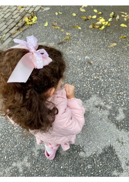 Kurdele Model Çocuk ve Yetişkinler Için Lila ve Pudra Renk El Yapımı Iki Adet Toka modelleri