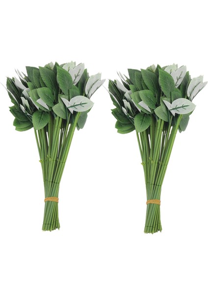 100PCS Yapay Gül Çiçek Sapları Için Dıy El Yapımı Buket Çiçek Yaprağı Ven Düğün Ev Dekorasyon (Yurt Dışından)