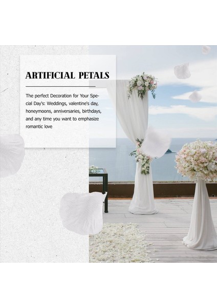 100 Adet/set Ipek Gül Yaprakları Düğün Için Yapay Gül Çiçek Taç Yaprağı Ev Otel Sevgililer Günü Dekorasyonu Beyaz (Yurt Dışından) fırsatları