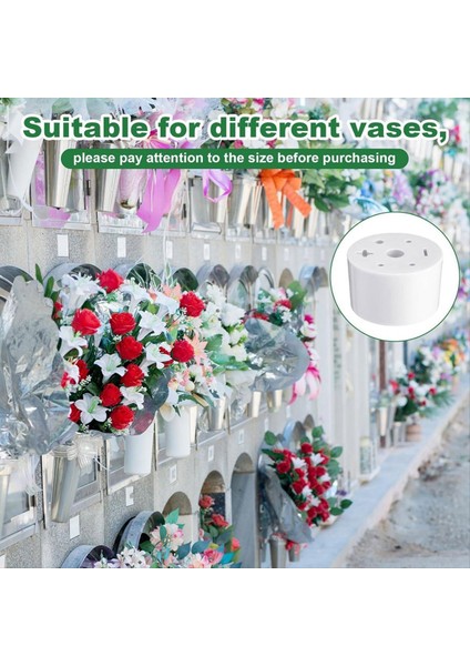 6 Pcs Mezarlığı Mezar Vazo Ekler Plastik Mezarlık Çiçekleri 7 Delik Silindirik Yeniden Kullanılabilir Mezarlık (Yurt Dışından) indirimleri