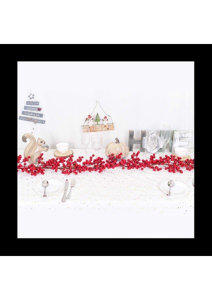 4pcs 6 39FT Kırmızı Berry Noel Çelenk Şömine Dekorasyonu Için Esnek Yapay Berry Garland (Yurt Dışından) modelleri
