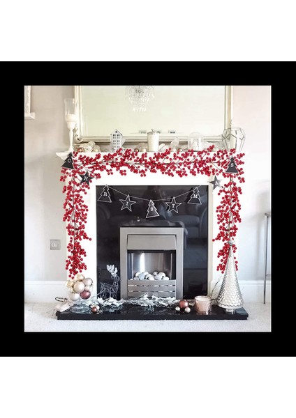4pcs 6 39FT Kırmızı Berry Noel Çelenk Şömine Dekorasyonu Için Esnek Yapay Berry Garland (Yurt Dışından) indirimleri