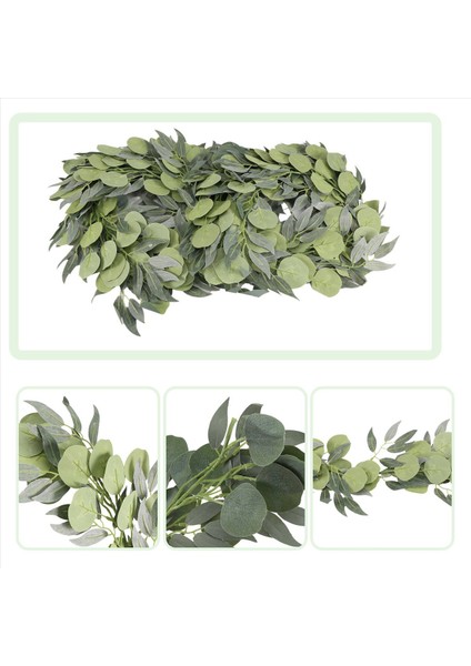 Söğüt Üzümlü Yapay Okaliptüs Çelenk 2 Paket 6 5 Feet Okaliptüs Çelenk Yeşillik Gümüş Dolar Okaliptüs (Yurt Dışından) indirimleri