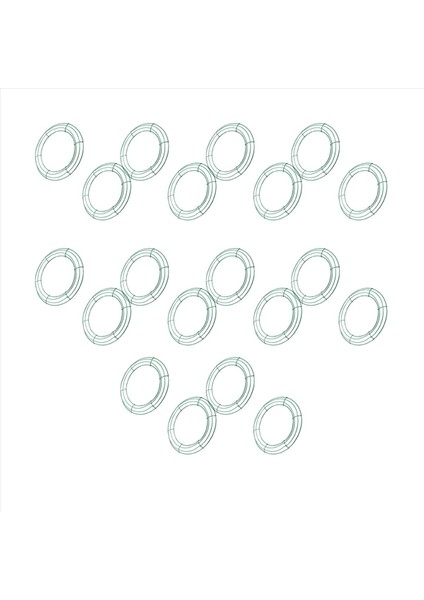 14 Inç Tel Çelenk Çerçeve Metal Yuvarlak Çelenk Formu Noel Partisi Için Yeşil Yeşil Ev Dekorasyon Dıy Pack 20 (Yurt Dışından)