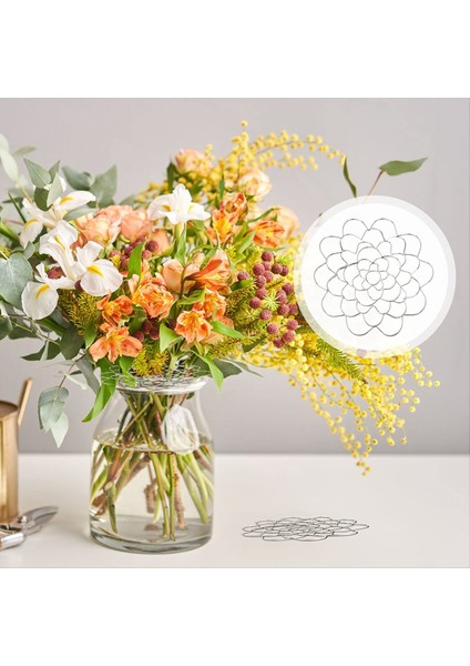 Çiçek Aranjman Tutucu 3pc Tel Çiçek Düzenleme Aracı Metal Çiçek Ekleme Kapağı Yeniden Kullanılabilir Çiçek Izgara Aranjeri 5inch (Yurt Dışından) modelleri