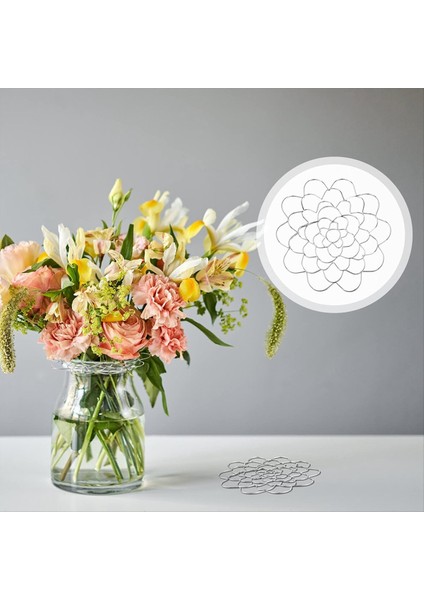 Çiçek Aranjman Tutucu 3pc Tel Çiçek Düzenleme Aracı Metal Çiçek Ekleme Kapağı Yeniden Kullanılabilir Çiçek Izgara Aranjeri 5inch (Yurt Dışından) indirimleri