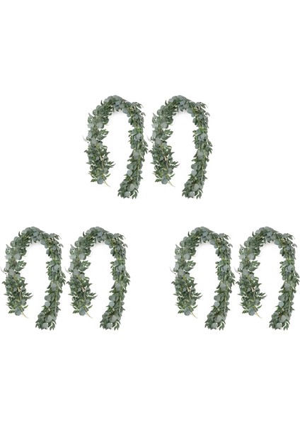 Söğüt Üzümlü Yapay Okaliptüs Çelenk 6 Paket 6 5 Feet Okaliptüs Çelenk Yeşillik Gümüş Dolar Okaliptüs (Yurt Dışından)