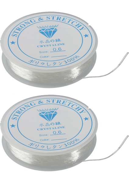 2pcs 12 Metre Kristal Kesik Güçlü ve Esnek Elastik Boncuklu Iplik Kablosu Tel Mücevherat Yapımı Dizme (Yurt Dışından)