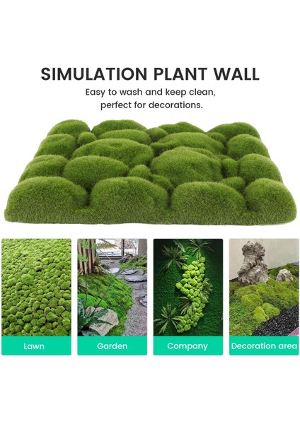 Çim Mat Taş Şekli Kapalı Yeşil Yapay Çimler Çim Halılar Çim Yosun Ev Otel Duvar Balkon Dekor (Yurt Dışından) fiyatları