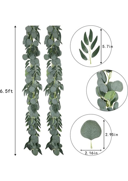 Söğüt Üzümlü Yapay Okaliptüs Çelenk 6 Paket 6 5 Feet Okaliptüs Çelenk Yeşillik Gümüş Dolar Okaliptüs (Yurt Dışından) indirimleri