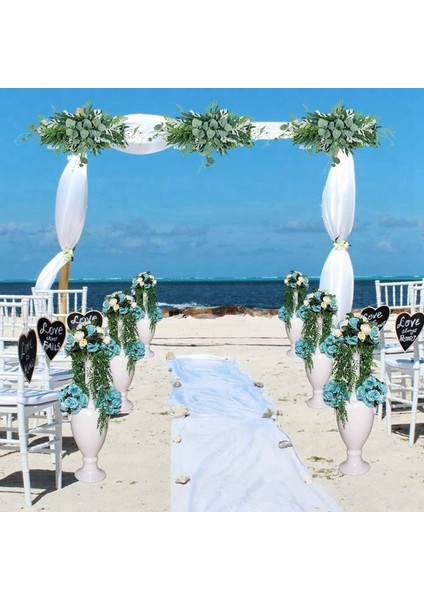 2x Yeşillik Swag Yapay Ön Kapı Çelenk Asılı Okaliptüs Çelenk Için Çelenk Ev Penceresi Duvar Düğün Dekor (Yurt Dışından) fiyatları