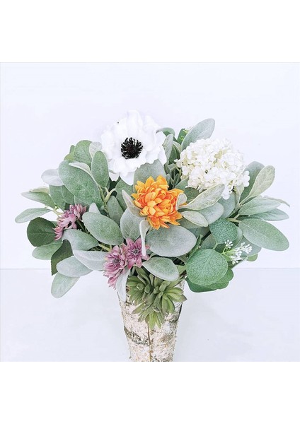 40PCS Yapay Flocked Kuzular Kulak Yaprakları Kötü Kuzunun Kulak Dalları Vazo Buket Çelenk Için Yeşillik Spreyleri Seçiyor (Yurt Dışından) fırsatları