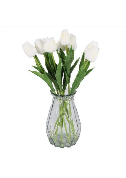 30PCS Yapay Laleler Çiçekler Gerçek Dokunmatik Laleler Holland Pu Lale Buket Lateks Çiçek Beyaz Lale (Beyaz) (Yurt Dışından) fiyatları