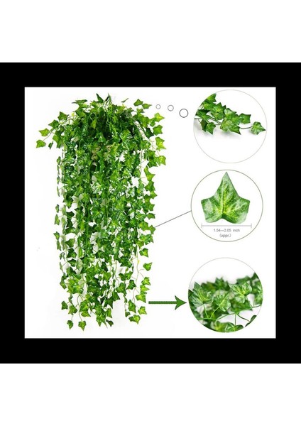 60PCS Yapay Sarmaşık Asma Asılı Çelenk Yaprak Asma Aile Bahçe Düğün Duvar Dekorasyonu 84 Feet Yeşil (Yurt Dışından) fiyatları