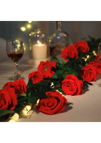 Yapay Gül Çiçek Kırmızı Ipek Gülleri Kök Çiçekler Buket Buket Düğün Ev Dekoru Paket 20 (Kırmızı) (Yurt Dışından) modelleri