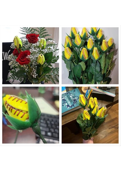 Softball Gül Spor Deri Gül El Yapımı Yapay Voleybol Çiçekleri Hediye Voleybol Anne Hayranları Takım Mezuniyeti C (Yurt Dışından) modelleri