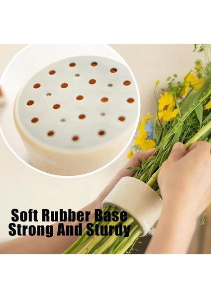 Spiral Ikebana Kök Tutucu Vazo Için Yeniden Kullanılabilir Çiçek Şebekesi Çiçekler Için Bloom Şeyçesi (L/bej-Sarı) (Yurt Dışından)