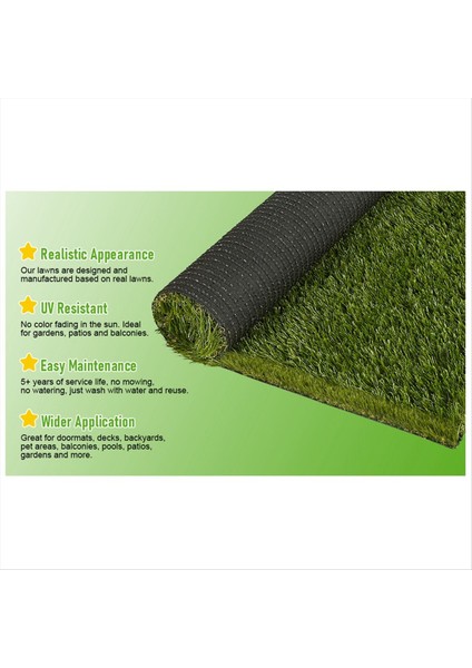 Yapay Çim Profesyonel Yapay Çim Çim Dış Mekan Dış Mekan Ev Giriş Yolu Veranda Bahçesi Halı Çim 50X60CM (Yurt Dışından) fiyatları