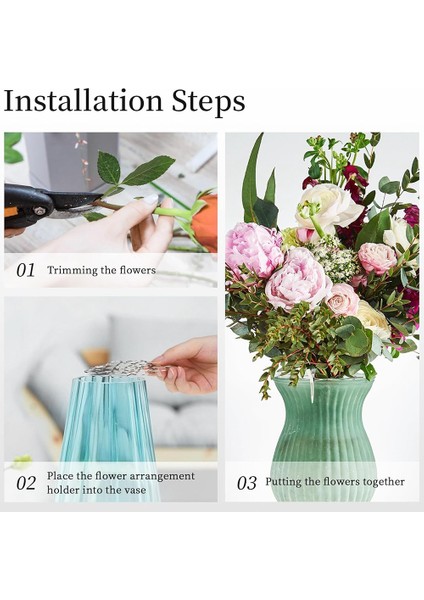 3 Pack 4/5/6inch Demir Sanat Paslanmaz Çelik Çiçek Düzenleme Raf Çiçek Düzenleme Aracı Vazo Kök Stand Sabitleme Klipsleri (Yurt Dışından) indirimleri