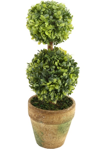 4x Yapay Plastik Ağaçlar Saksılar Bitki Saksı Dekor Bahçe Bahçesi Kapalı Açık Desen Iki Top (Yurt Dışından) fiyatları