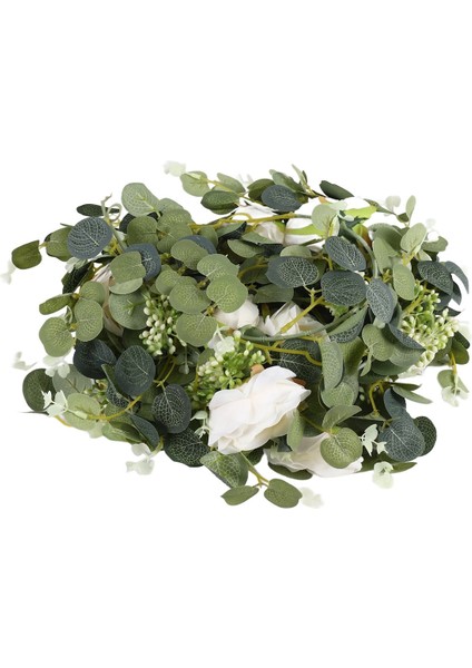 2 Paket Okaliptüs Çelenk Gülü Yeşillik Çelenk Dökme Yapay Ipek Çiçek Okaliptüs Yaprakları Sarmallar (A) (Yurt Dışından)