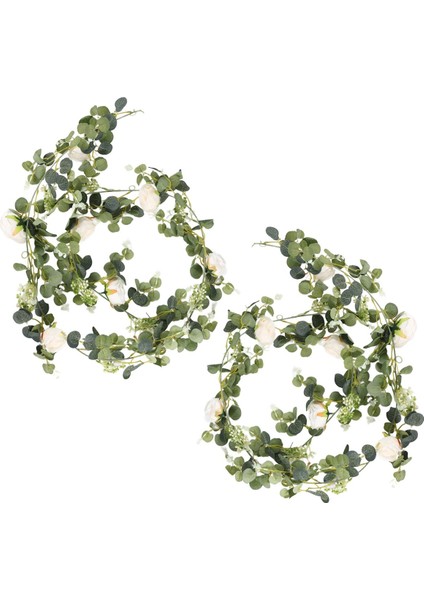 2 Paket Okaliptüs Çelenk Gülü Yeşillik Çelenk Dökme Yapay Ipek Çiçek Okaliptüs Yaprakları Sarmallar (A) (Yurt Dışından) modelleri