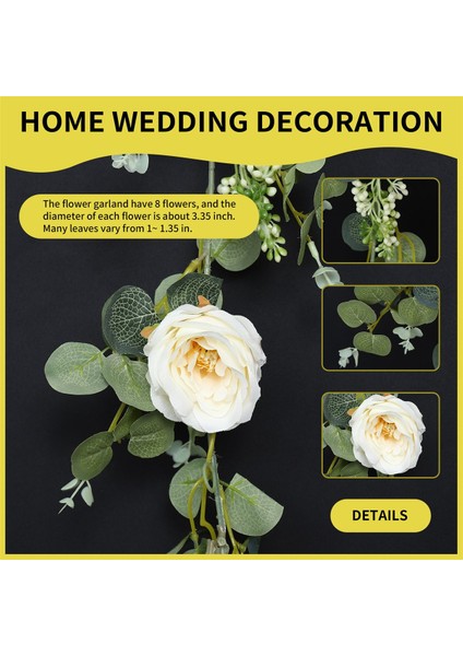 2 Paket Okaliptüs Çelenk Gülü Yeşillik Çelenk Dökme Yapay Ipek Çiçek Okaliptüs Yaprakları Sarmallar (A) (Yurt Dışından) indirimleri