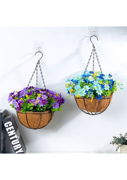 Dış Havada ve Iç Mavi Dekorasyon Için Veranda Çim Bahçesi Dekoru Için Sepette Yapay Asılı Çiçekler (Yurt Dışından) fiyatları