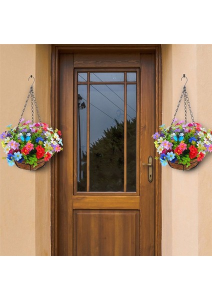 Dış Havada ve Iç Mavi Dekorasyon Için Veranda Çim Bahçesi Dekoru Için Sepette Yapay Asılı Çiçekler (Yurt Dışından) indirimleri