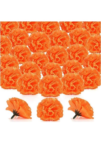Marigold Çiçek Kafaları Toplu 200PCS Yapay Çiçek Çelenk El Sanatları Ipek Marigold Çiçekler Turuncu Için Kafalar (Yurt Dışından) fırsatları