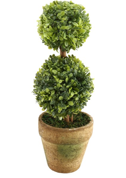 4x Yapay Plastik Ağaçlar Saksılar Bitki Saksı Dekor Bahçe Bahçesi Kapalı Açık Desen Iki Top (Yurt Dışından) modelleri