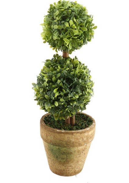 4x Yapay Plastik Ağaçlar Saksılar Bitki Saksı Dekor Bahçe Bahçesi Kapalı Açık Desen Iki Top (Yurt Dışından) fırsatları