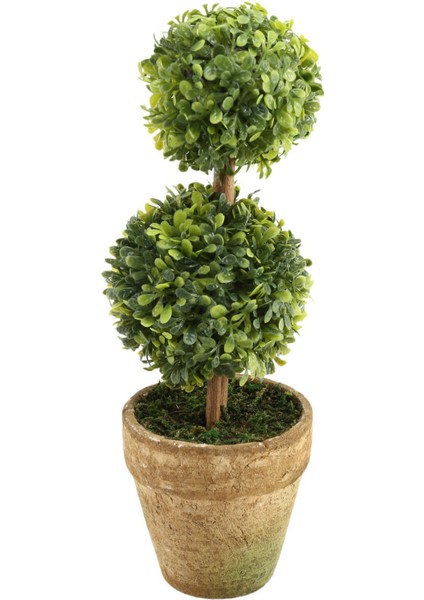 4x Yapay Plastik Ağaçlar Saksılar Bitki Saksı Dekor Bahçe Bahçesi Kapalı Açık Desen Iki Top (Yurt Dışından) indirimleri