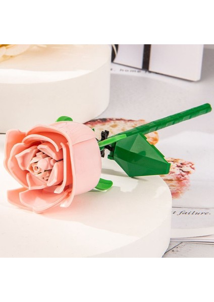 Romantik Gül Buket Yapı Taşları Ebedi Model Monte Edilmiş Bitki Ev Dekorasyonu Anneler Günü R Hediye Pembe (Yurt Dışından) modelleri