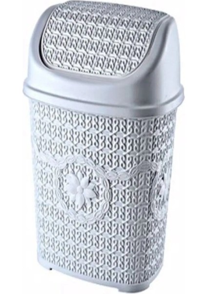 Gri Örgülü Çöp Kovası ROYALEKS-ASD038