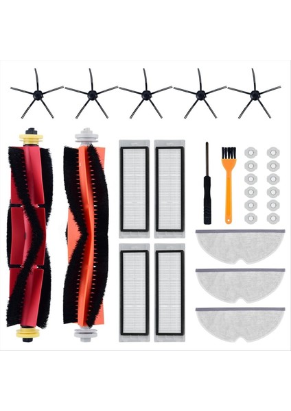 Xiaomi Roborock S5 Max S6 Max S6 Pure S6 Maxv S4 S5 S6 S50 S55 S60 S65 E4 E20 E25 E35 Ana Yan Fırça Filtre Mops (Yurt Dışından)