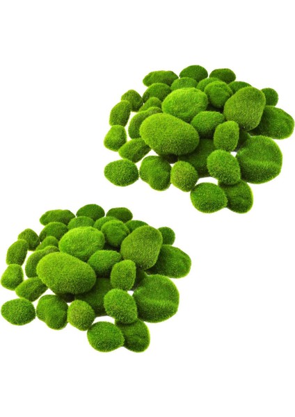 64PCS 5 Boyutunda Yapay Yosun Kayaları Dekoratif Yeşil Yosun Topları Çiçek Aranjmanları Için Yosun Dekoru Bahçeleri (Yurt Dışından)