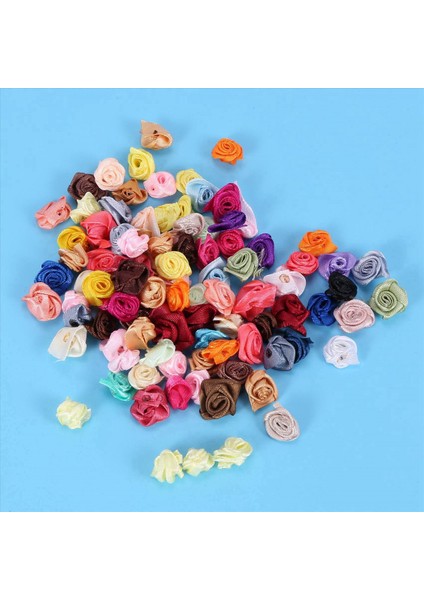 600PCS Mini El Yapımı Saten Gül Şerit Rozetler Kumaş Çiçek Aplike Düğün Dekorasyon Zanaat Dikiş Aksesuarları (Yurt Dışından) fiyatları