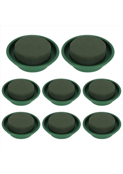 8 Paket Çiçek Köpük Yuvarlak Kaseler Diy Çiçek Aranjman Kiti Yeşil Yuvarlak Islak Çiçek Köpük Bloklar Düğün Dekoru Için (Yurt Dışından)