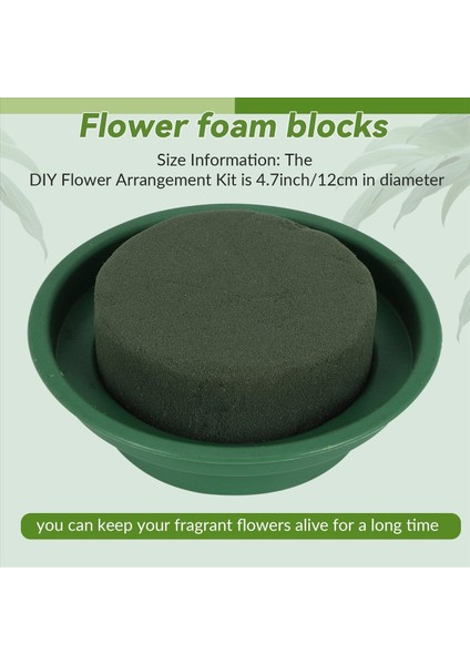 8 Paket Çiçek Köpük Yuvarlak Kaseler Diy Çiçek Aranjman Kiti Yeşil Yuvarlak Islak Çiçek Köpük Bloklar Düğün Dekoru Için (Yurt Dışından) fırsatları