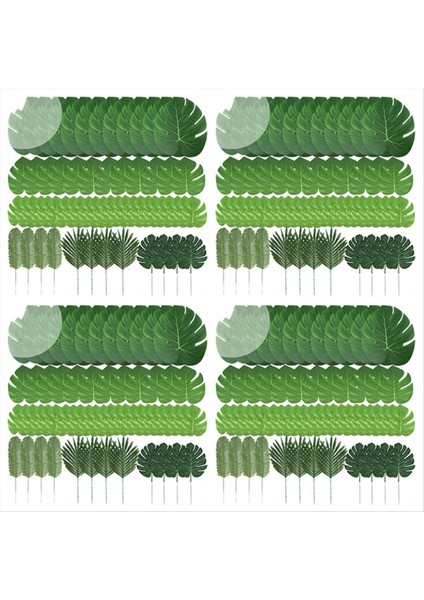 240 Pcs 6 Türler Yapay Palmiye Yapraklar Tropikal Bitki Yaprakları Yapraklar Monstera Yaprakları Hawaii Luau Süslemeleri Için Saplar (Yurt Dışından)
