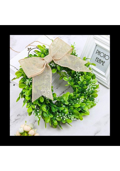 6 Paket Yapay Şimşir Çelengi Yapay Yeşil Yapraklar Çelengi Ön Kapı Asılı Çelenk Dekorasyonu 10 Inç (Yurt Dışından) modelleri