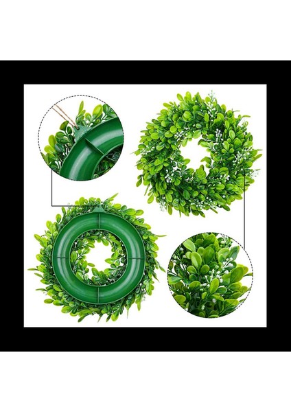 6 Paket Yapay Şimşir Çelengi Yapay Yeşil Yapraklar Çelengi Ön Kapı Asılı Çelenk Dekorasyonu 10 Inç (Yurt Dışından) fırsatları