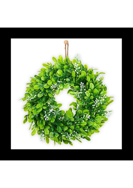 6 Paket Yapay Şimşir Çelengi Yapay Yeşil Yapraklar Çelengi Ön Kapı Asılı Çelenk Dekorasyonu 10 Inç (Yurt Dışından) indirimleri