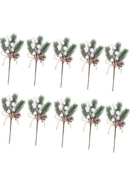 Yapay Çam Iğnesi Yapay Bitki Dekorasyonu Noel Dekoratif Çelenk Malzemesi (Yurt Dışından)