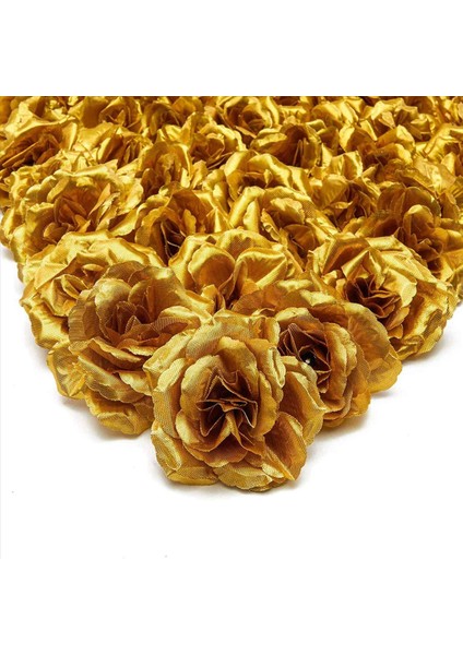 Yapay Çiçekler Ipek Gül Çiçek Kafaları Şapka Giysileri Albüm Dekorasyonu Için 150 Pcs Düğün Dekorasyonu (Altın) (Yurt Dışından) indirimleri