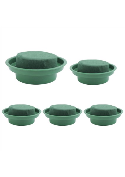 5 Paket Diy Çiçek Aranjman Kiti Yeşil Yuvarlak Islak Çiçek Köpük Kase Düğün Koridor Çiçekleri Parti Dekorasyonu (Yurt Dışından)