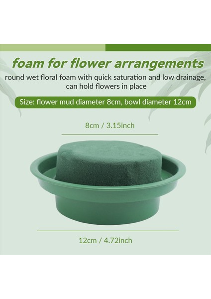 5 Paket Diy Çiçek Aranjman Kiti Yeşil Yuvarlak Islak Çiçek Köpük Kase Düğün Koridor Çiçekleri Parti Dekorasyonu (Yurt Dışından) fırsatları